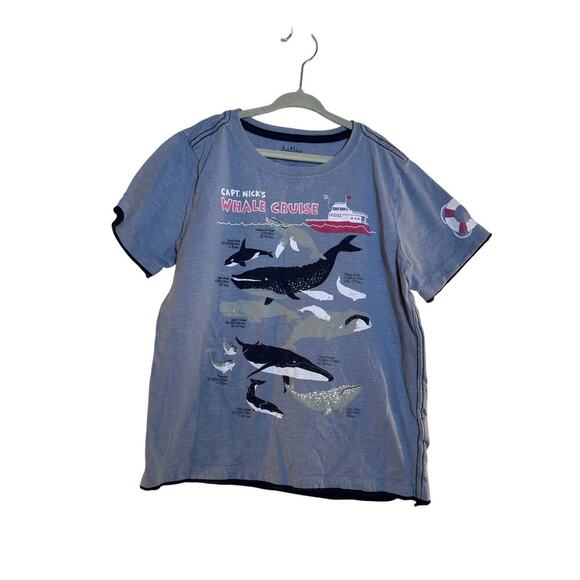 HATLEY Boy’s Capt Nick Whale Cruise Tee Shirt / Size: 7 - Picture 1 of 4